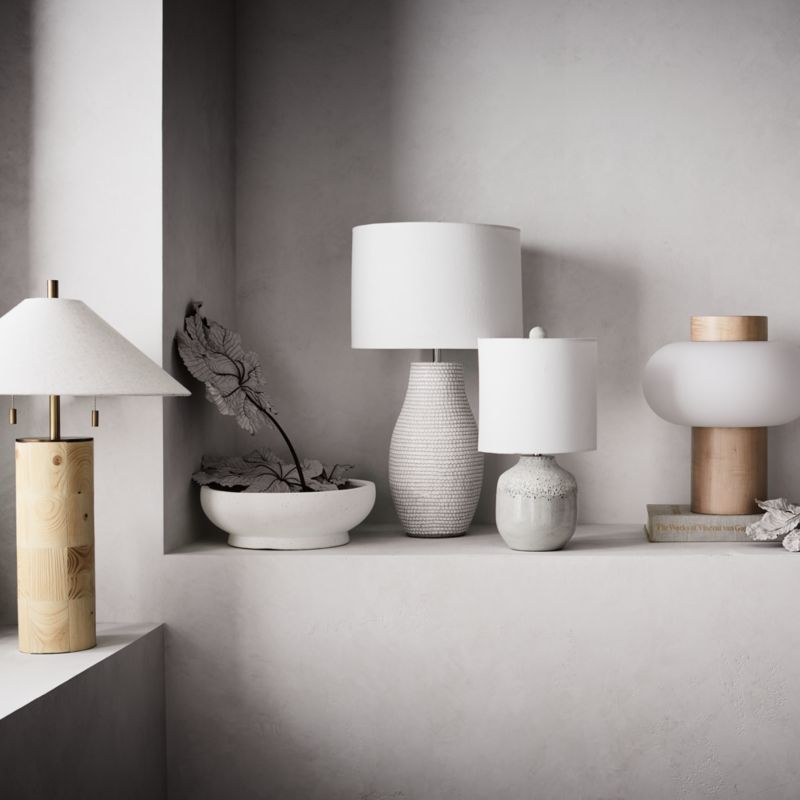 Quinn Grey and White Table Lamp