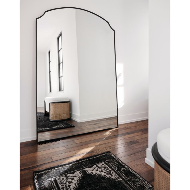 Emmy Black Floor Mirror 48.25"x72" - image 1 of 6