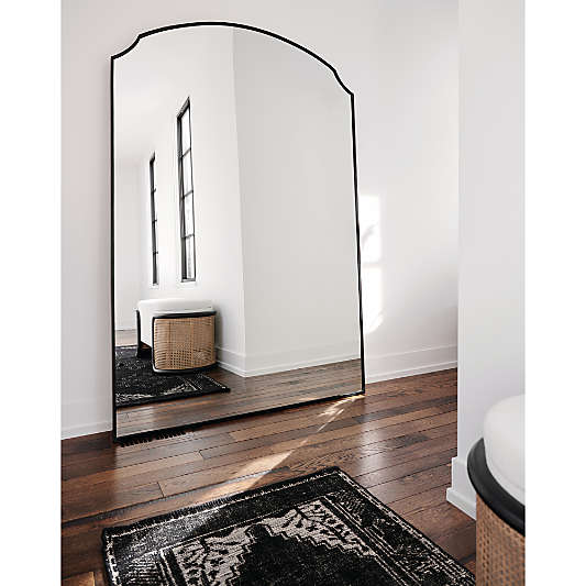 Emmy Black Floor Mirror 48"x72"