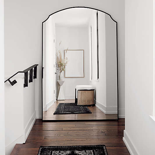 Emmy Black Floor Mirror 48"x72"