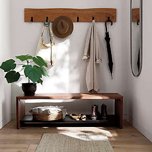 Crate and barrel shop entryway bench