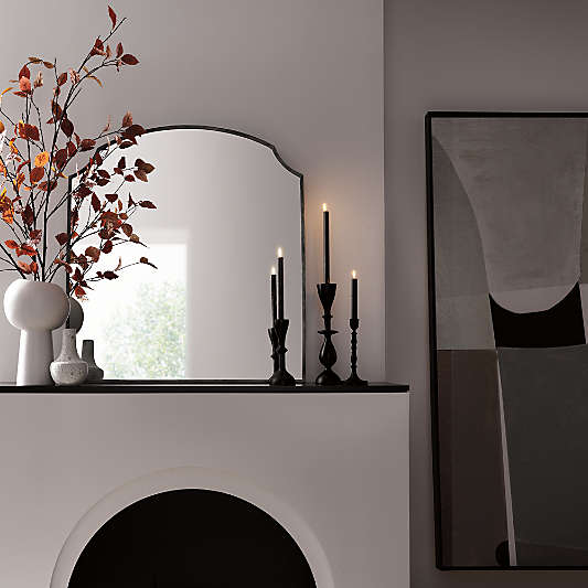 Emmy Black Wall Mirror 36"x40"