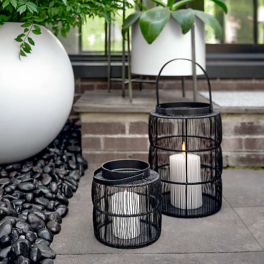 Ora Black Wire Lantern 7.5"
