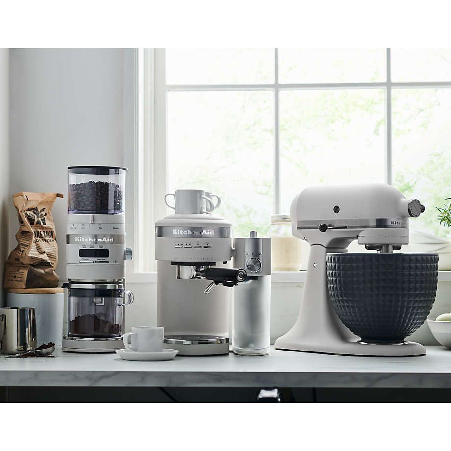 Crate&Barrel KitchenAid ® Artisan ® Series Limited-Edition Light & Shadow  5-Quart Tilt-Head Stand Mixer with Black Ceramic Bowl