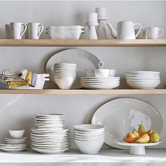 Marin White Stoneware Coupe Dinner Plate