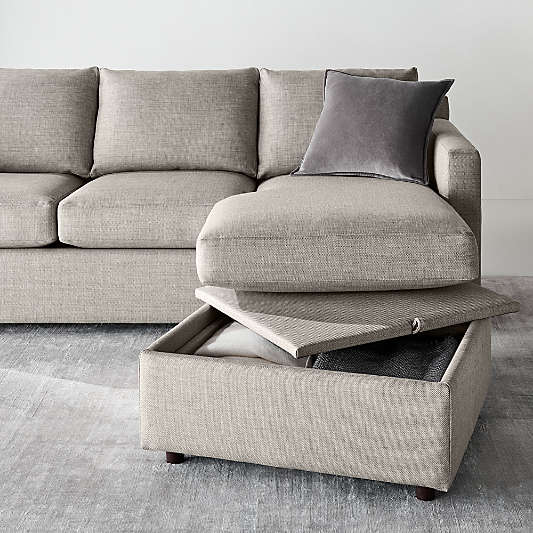 Barrett II 91" Reversible Storage Chaise Lounge Sectional Sofa