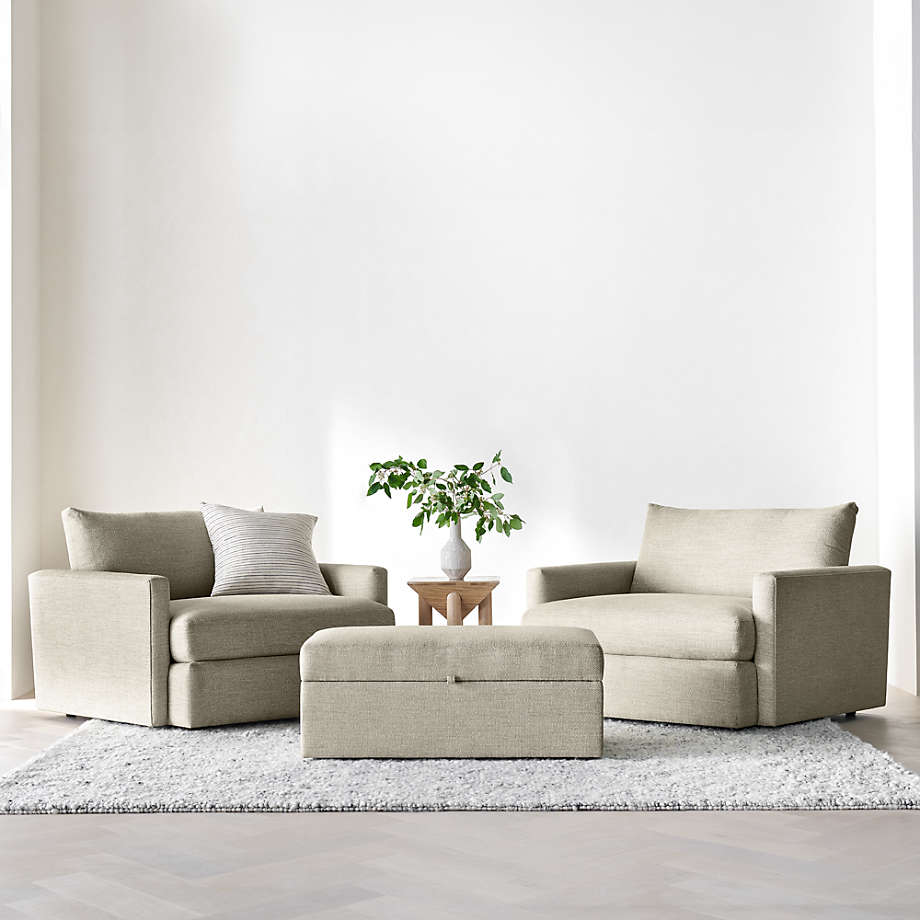 Lounge Deep Ottoman for Couch Reviews Crate Barrel