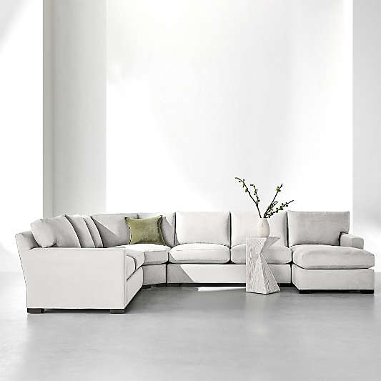 Axis 4-Piece L-Shaped Wedge Sectional Sofa with Chaise Lounge