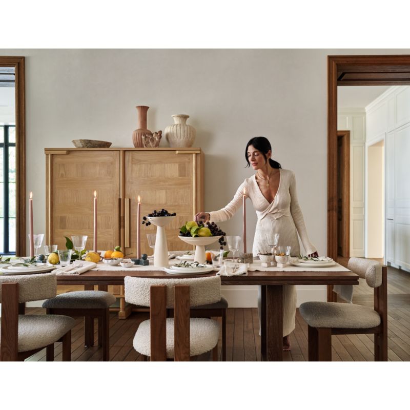 Ceremonie Natural Boucle Dining Chair by Athena Calderone