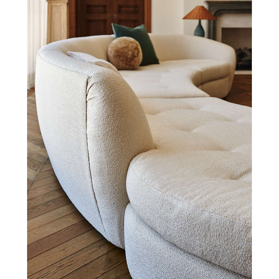 Curved chaise sectional sale