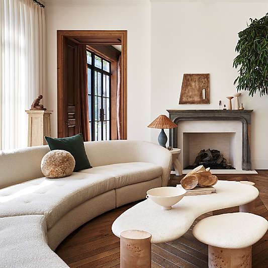Sassolino Burl Wood Nesting Tables by Athena Calderone