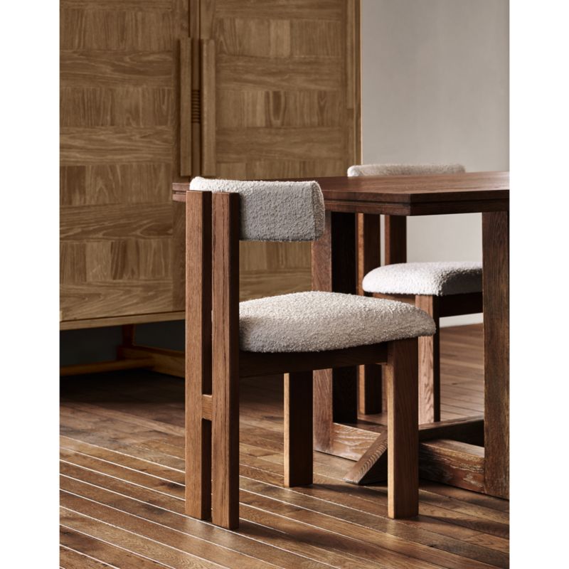 Ceremonie Natural Boucle Dining Chair by Athena Calderone