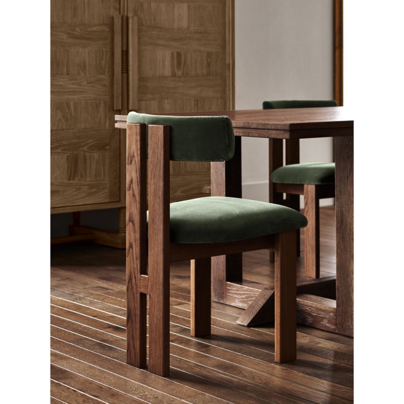 Ceremonie Green Mohair Dining Chair by Athena Calderone