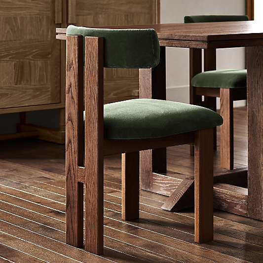 Ceremonie Green Mohair Dining Chair by Athena Calderone