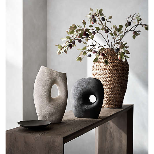 Clyborne Textured White Ceramic Vase 16"