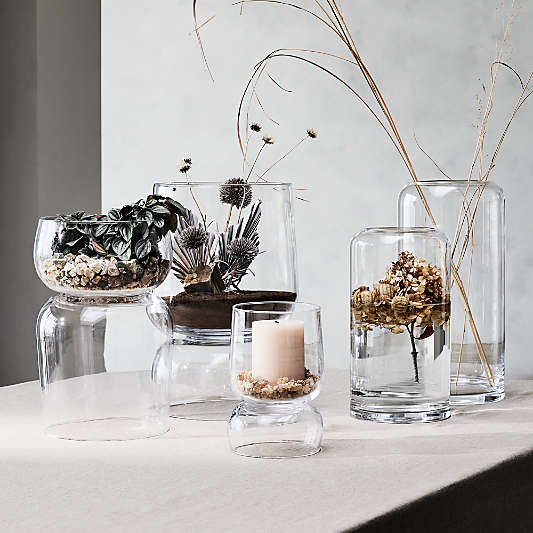 Glencoe Reversible Glass Hurricane Candle Holders