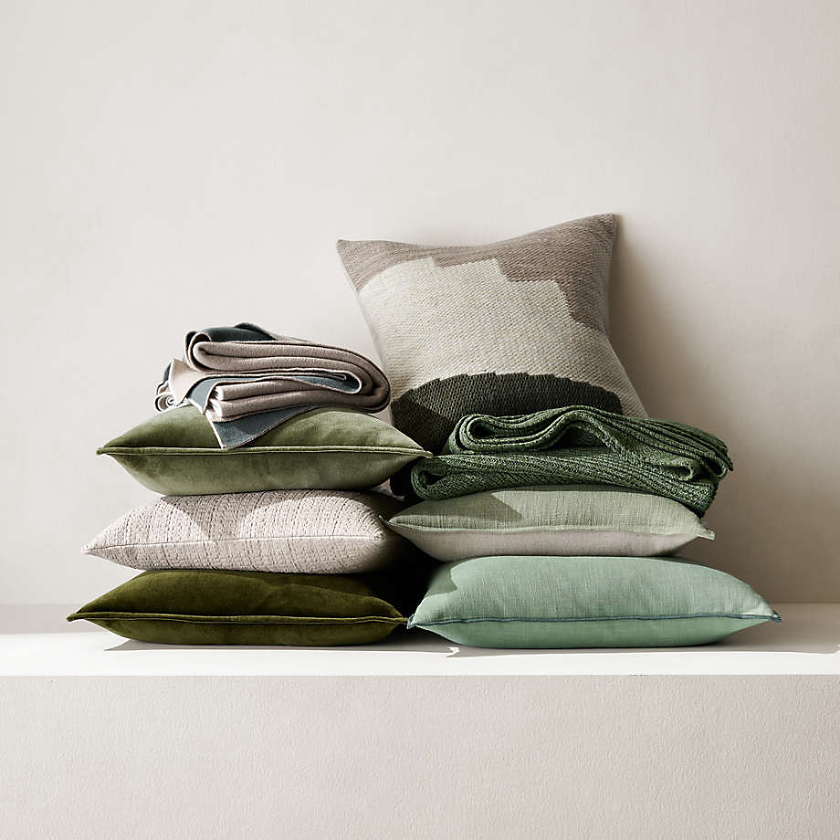 Green pillows and throws deals