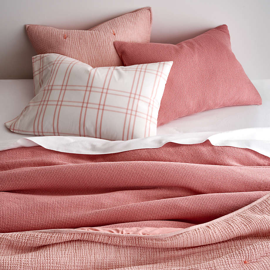 Blush pink on sale quilted throw