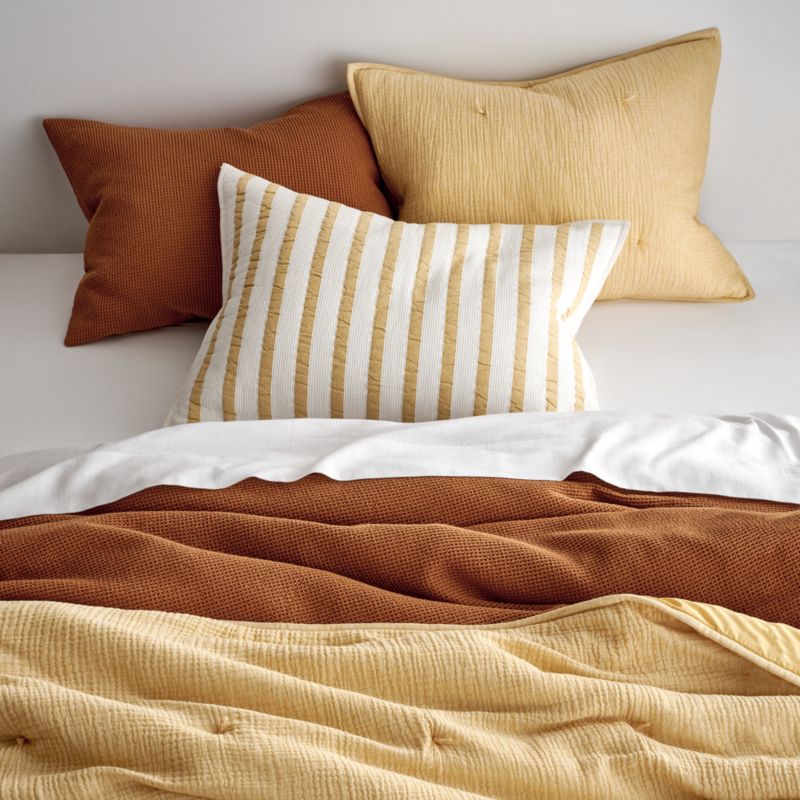 Scoop Terracotta Waffle Weave Organic Cotton Kids Twin Duvet Cover