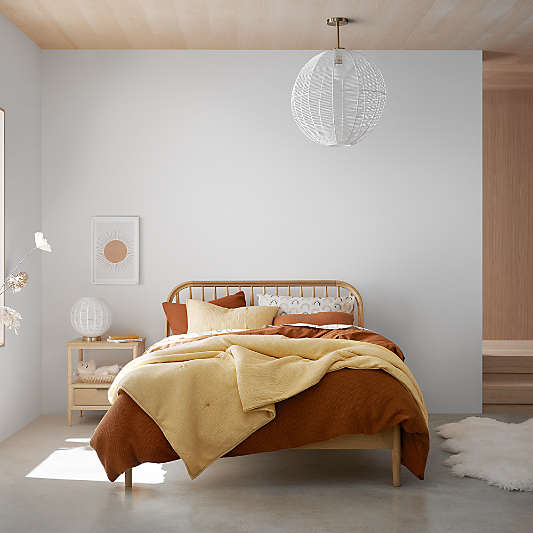 Scoop Terracotta Waffle Weave Organic Cotton Kids Pillow Sham