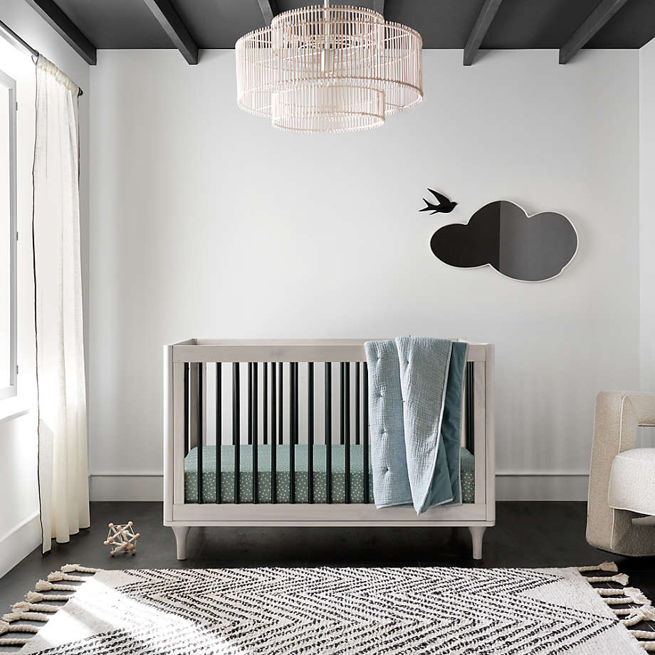 Black and natural wood crib new arrivals
