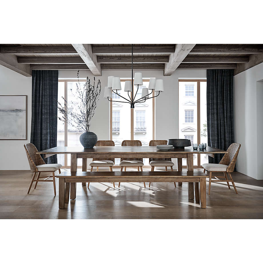 Solid wood extending best sale dining table and chairs