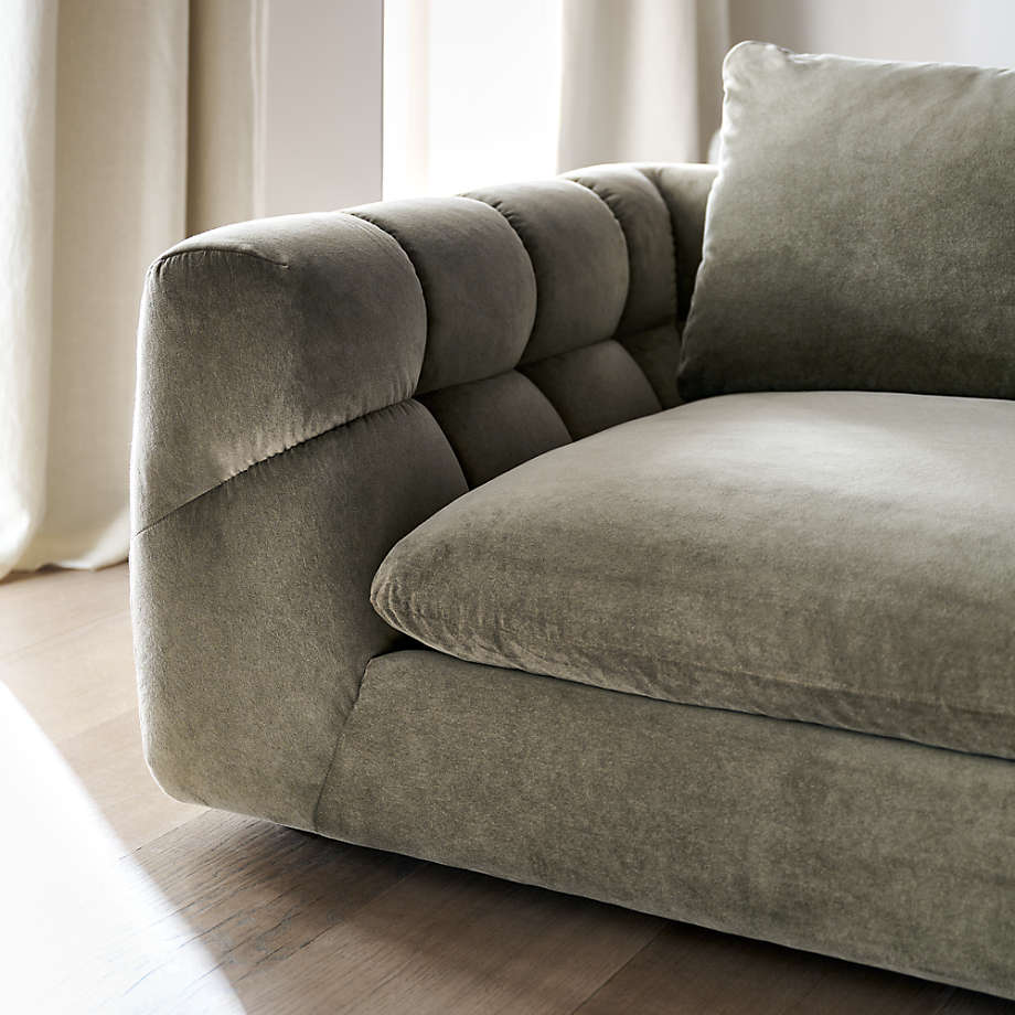 Crate and barrel green best sale couch