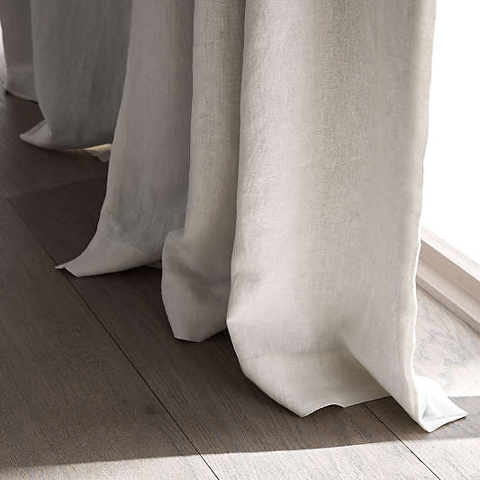 Ivory EUROPEAN FLAX â„¢-Certified Linen Window Curtain Panel