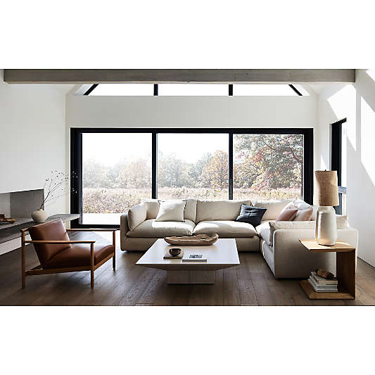 Unwind Modular 5-Piece L-Shaped Slipcovered Sectional Sofa