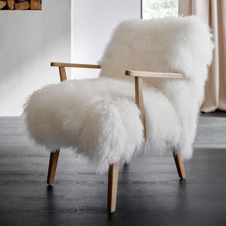 Faux fur armchair deals