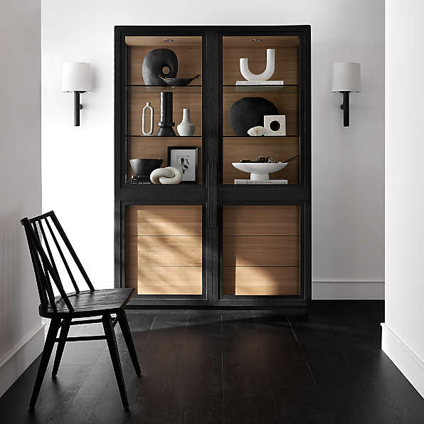 Crate and barrel display cabinet deals