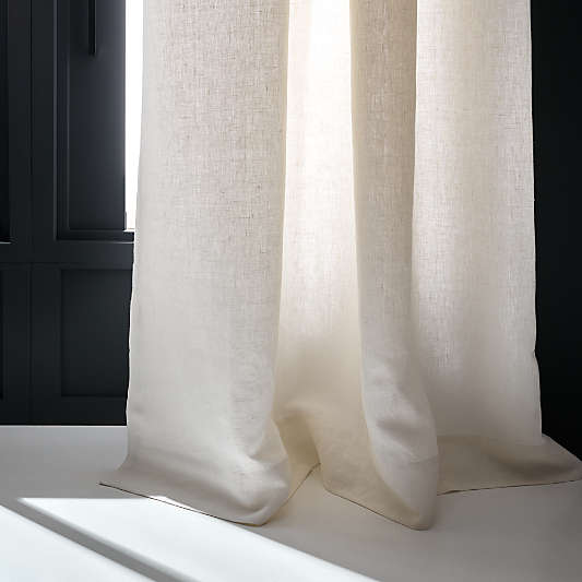 Lindstrom Ivory Organic Cotton Sheer Window Curtain Panel