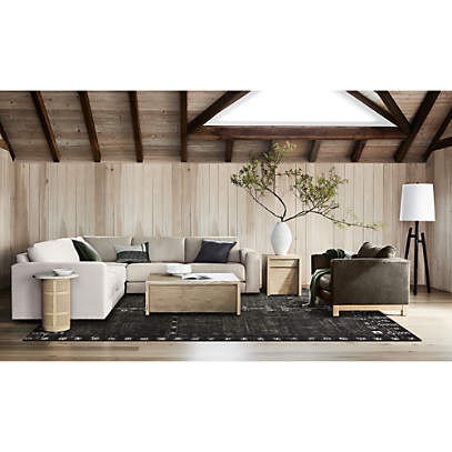 Vernet travertine new arrivals cane end table