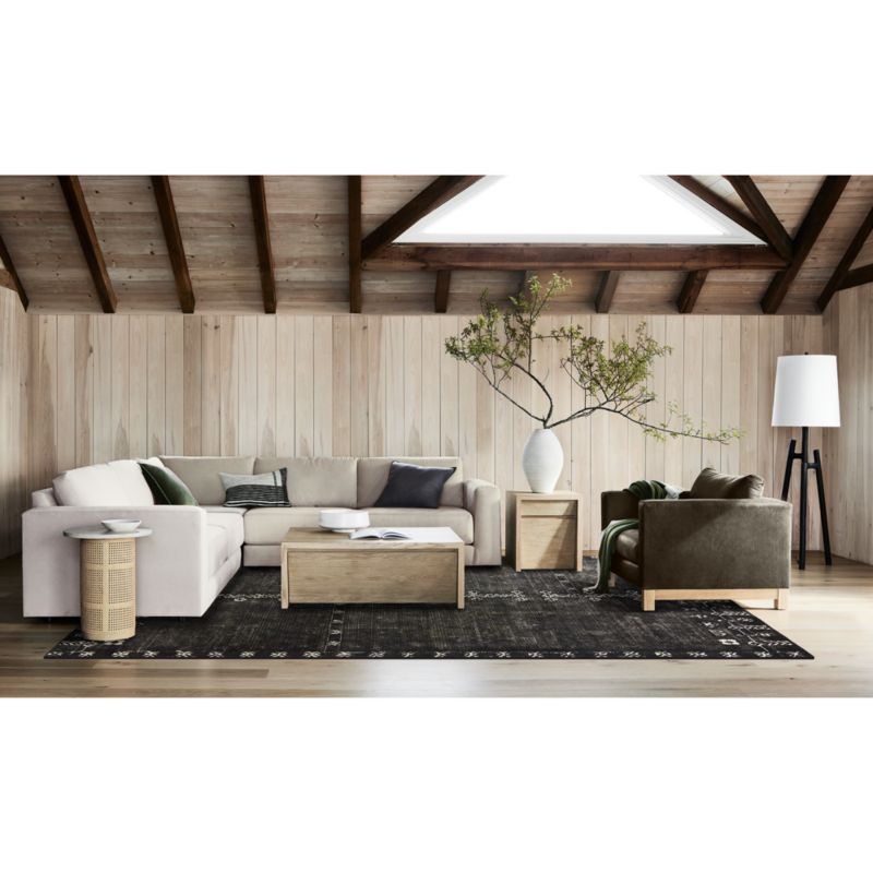 Vander Natural Wood 44" Square Storage Coffee Table