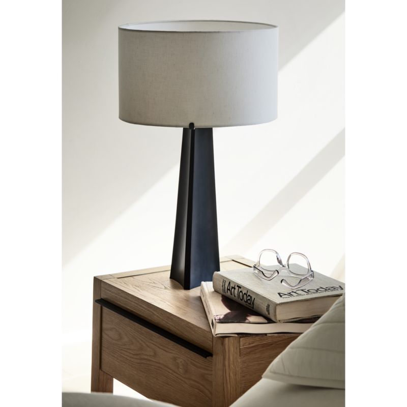 Isla Bronze Triangle Table Lamp 26" - image 5 of 11