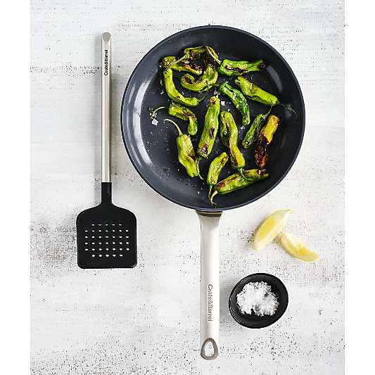 Crate & Barrel EvenCook Ceramic â„¢ Grey Nonstick 8" and 10" Fry Pans Set
