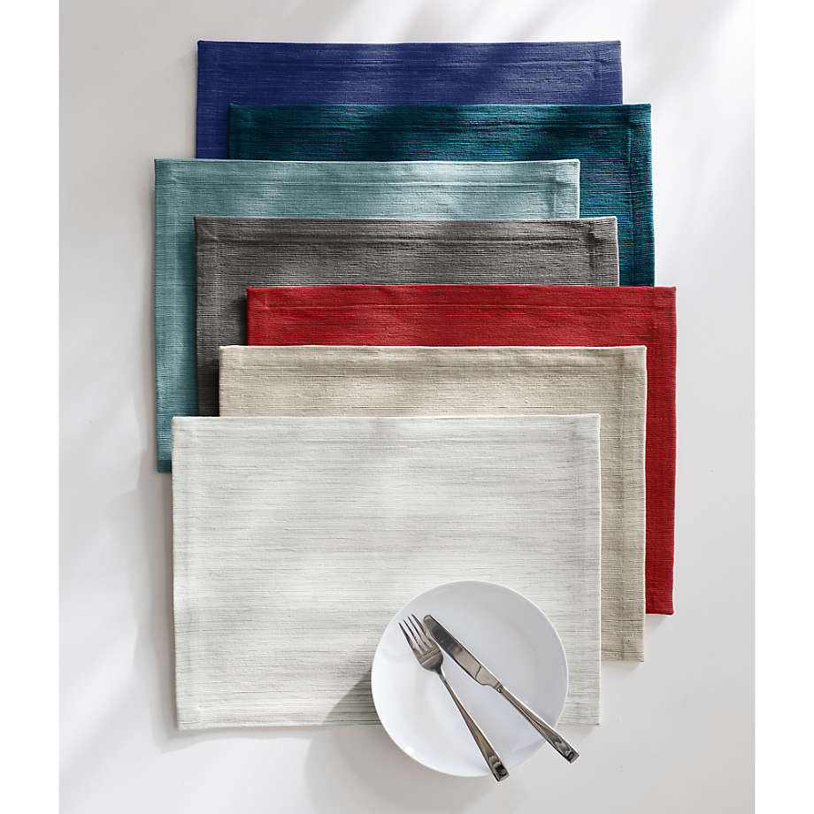 Grasscloth Rectangular Cotton Crisp White Placemat Reviews