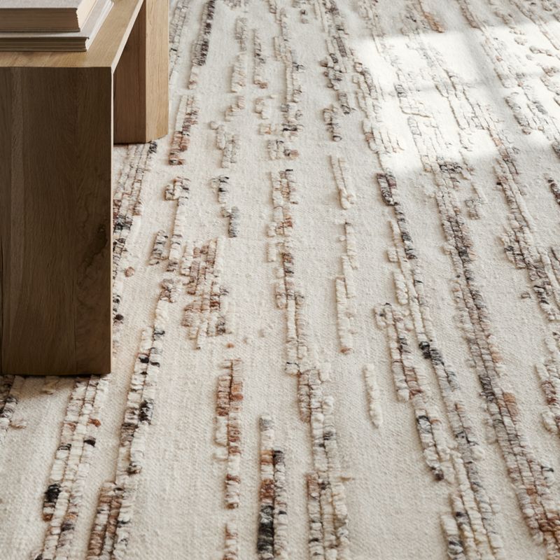 Bozeman Wool Textured Taupe Area Rug 8'x10'