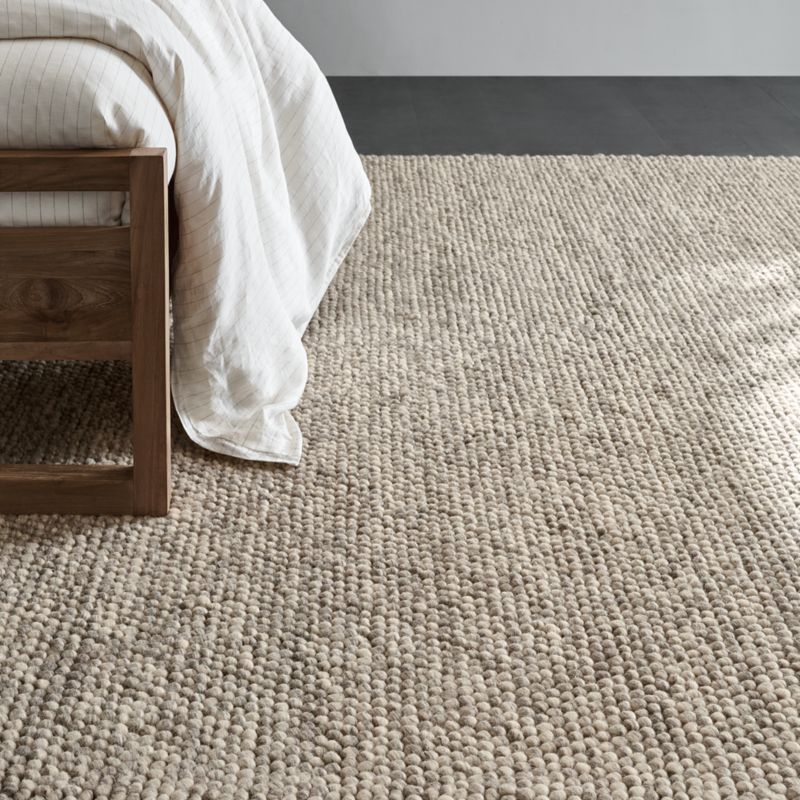 Orly Wool Blend Textured Cream and Grey Rug Swatch 12"x18" - image 5 of 7