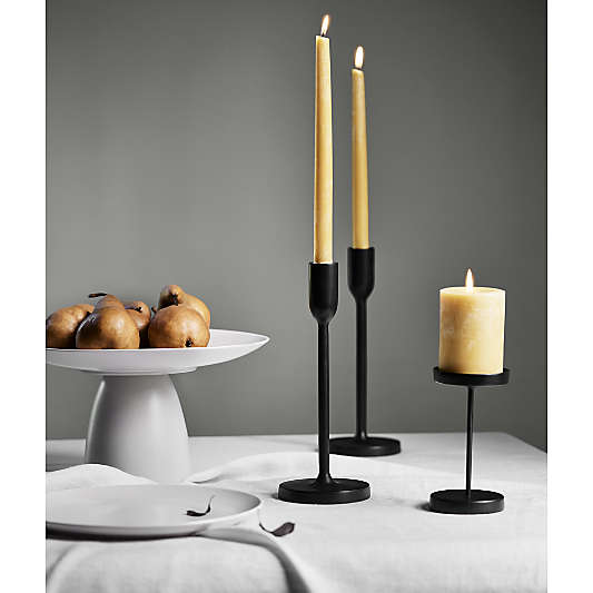 Megs Black Taper Candle Holders by Leanne Ford