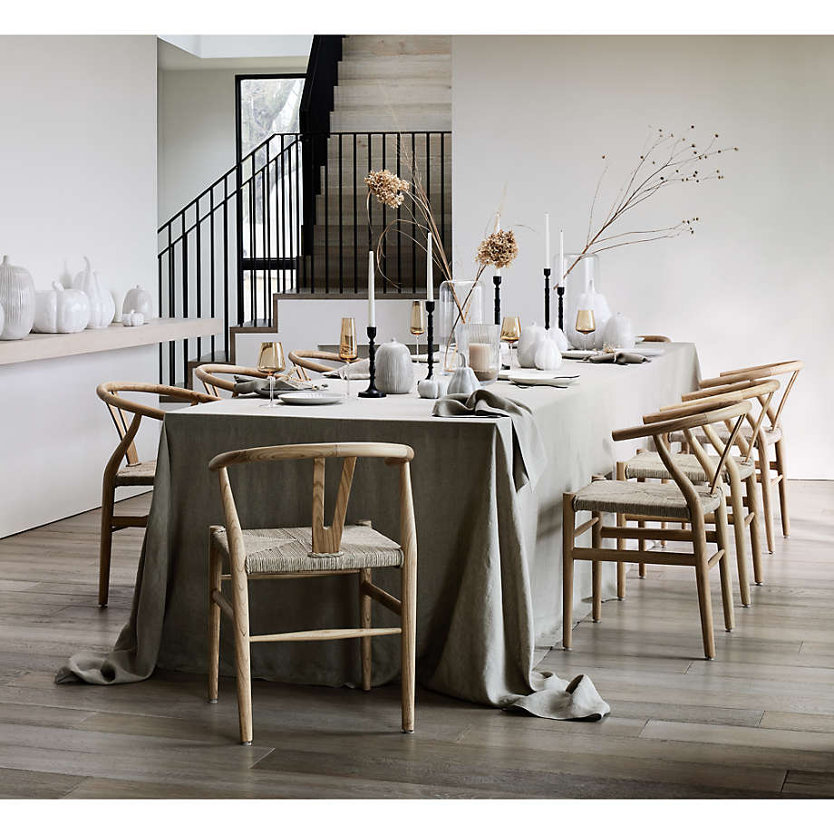 Crate and barrel best sale wood dining chairs