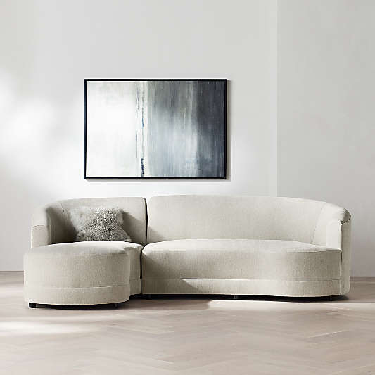 Infiniti 2-Piece Curved Sectional Sofa with Chaise Lounge