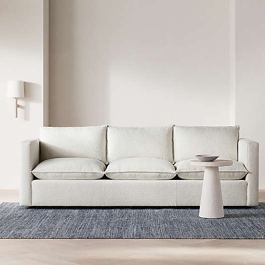 Lotus Modular 3-Piece L-Shaped Armless Sectional Sofa with Ottoman