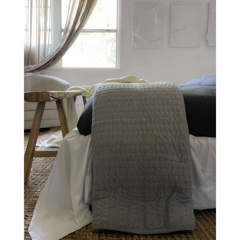 Cozysoft Organic Jersey Grey Full/Queen Quilt