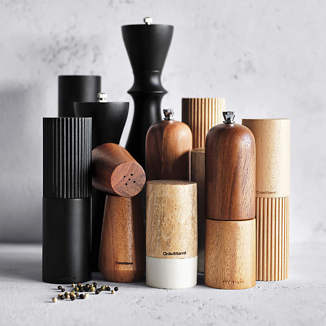 Marble and Wood Salt and Pepper Shakers Crate Barrel Canada
