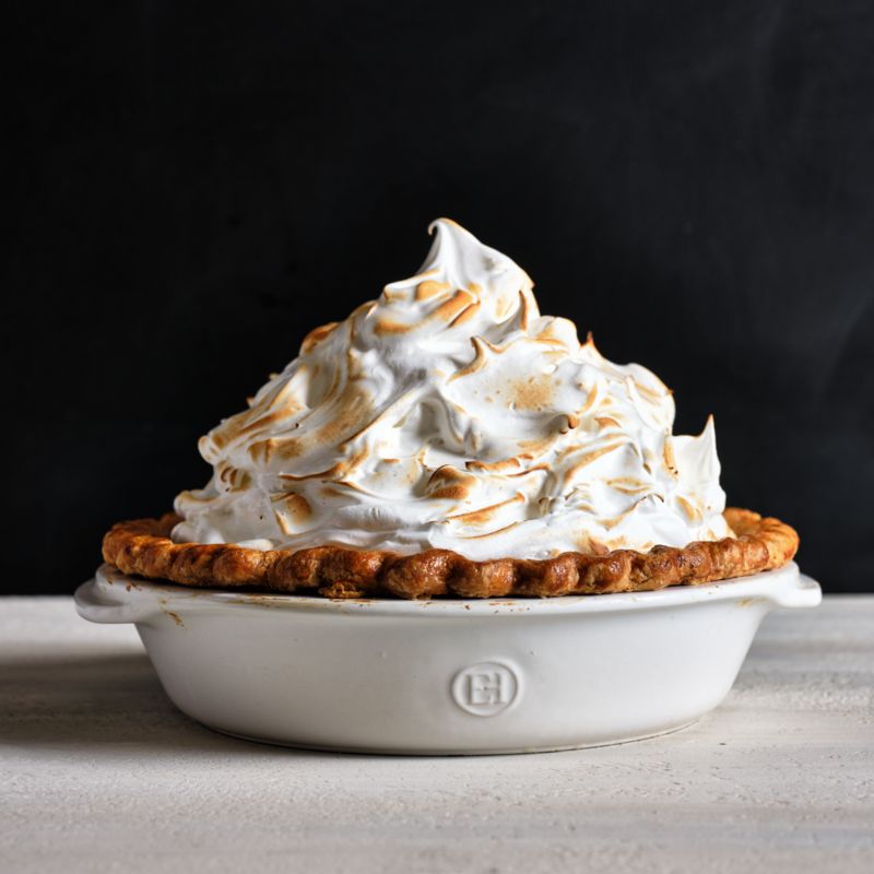 Emile Henry x Crate & Barrel Cream Ceramic Pie Dish - image 1 of 8