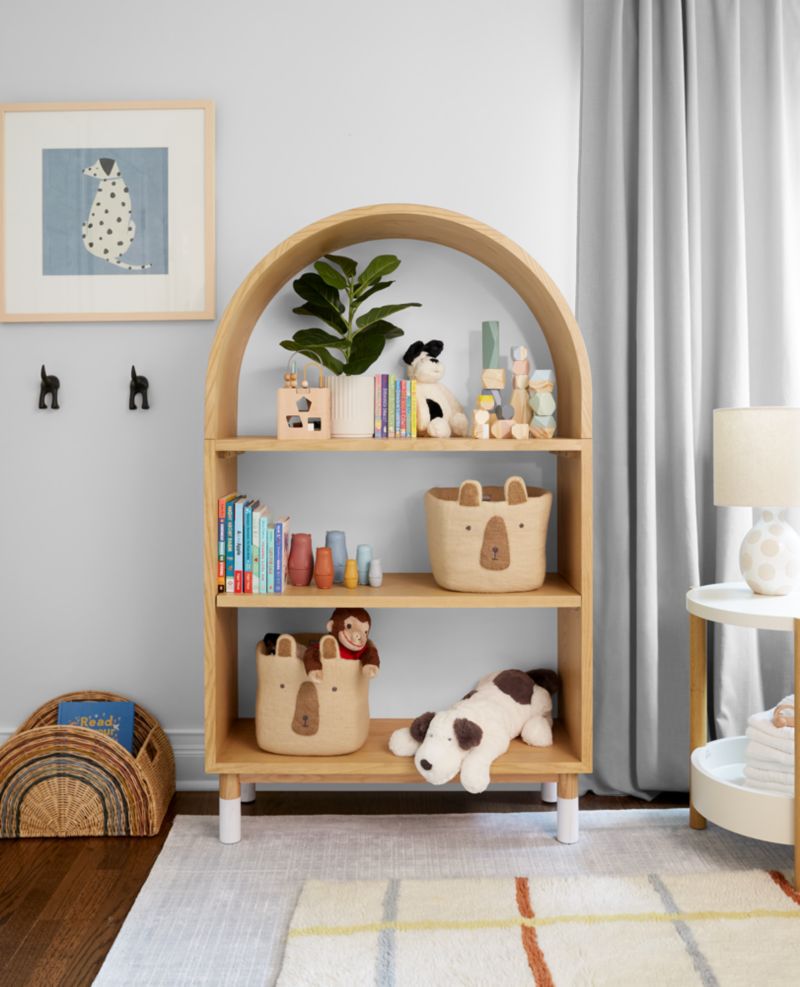 Aksel Wood Arched 3-Shelf Bookcase - image 6 of 14