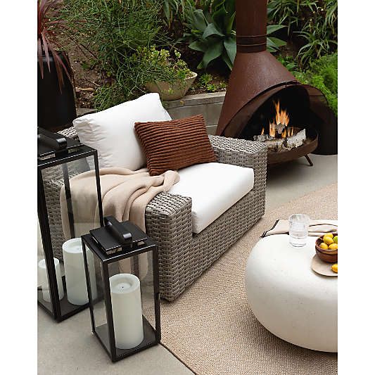 Abaco Resin Wicker Outdoor Lounge Chair with Natural Sunbrella ® Cushions