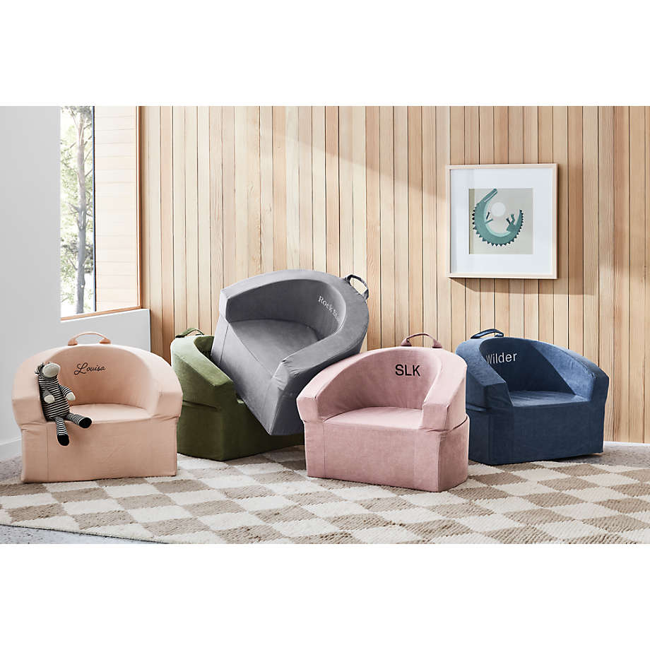 Large Elegant Pink Kids Lounge Barrel Chair Reviews Crate Kids