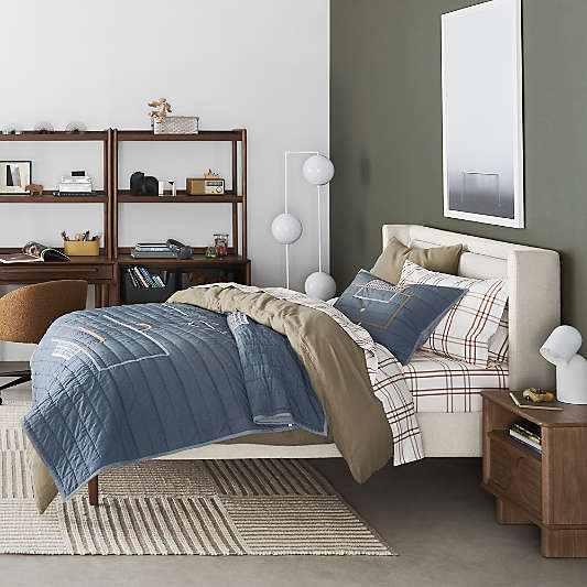 Weston Natural Cream Upholstered Kids Twin Bed